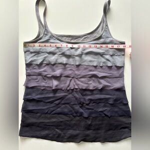 Flirty ruffled front tank top